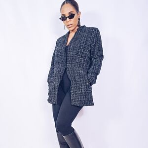 New York & Company Metallic Tweed Jacket